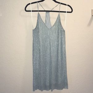 Sparkly Light Blue Summer Dress by Forever21